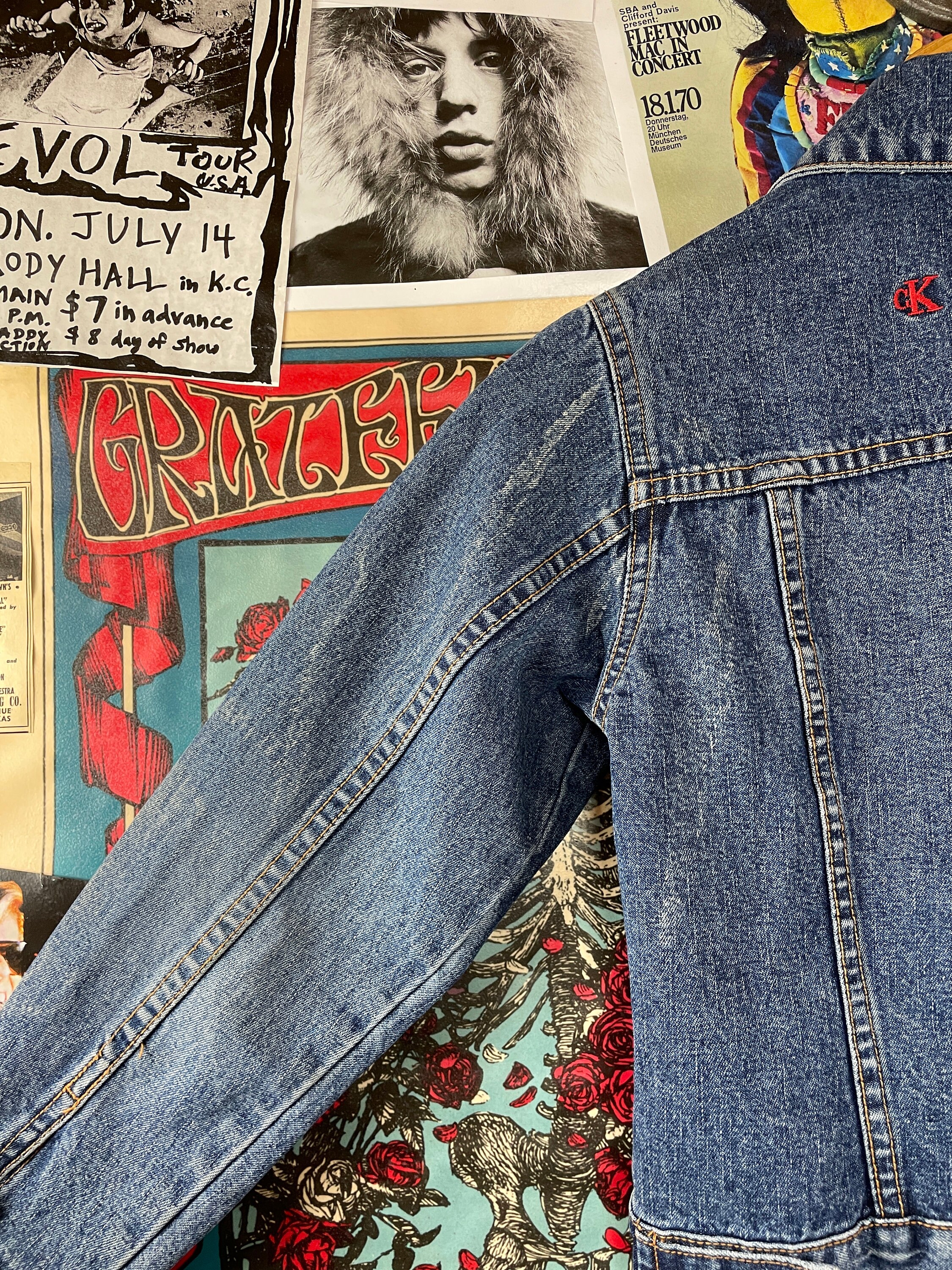 Vintage Kids Girls 90s 2000s Y2ks Blue Four Pocket Calvin
