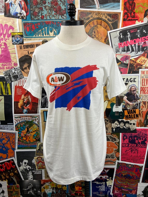 Vintage 1980s-90s White Single Stitch A 