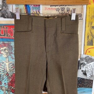Vintage Kids Boys 1970s Brown Levi's STA-Prest Trousers Pants Size 5/6, Retro Kids Levis USA Slacks, 70s Kids USA Deadstock Clothing image 2