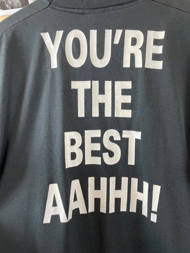Vintage 1990s Mister Grinch /'You/'re the Best/' Iron Cross Skull Chopper Custom Novelty Graphic T-Shirt