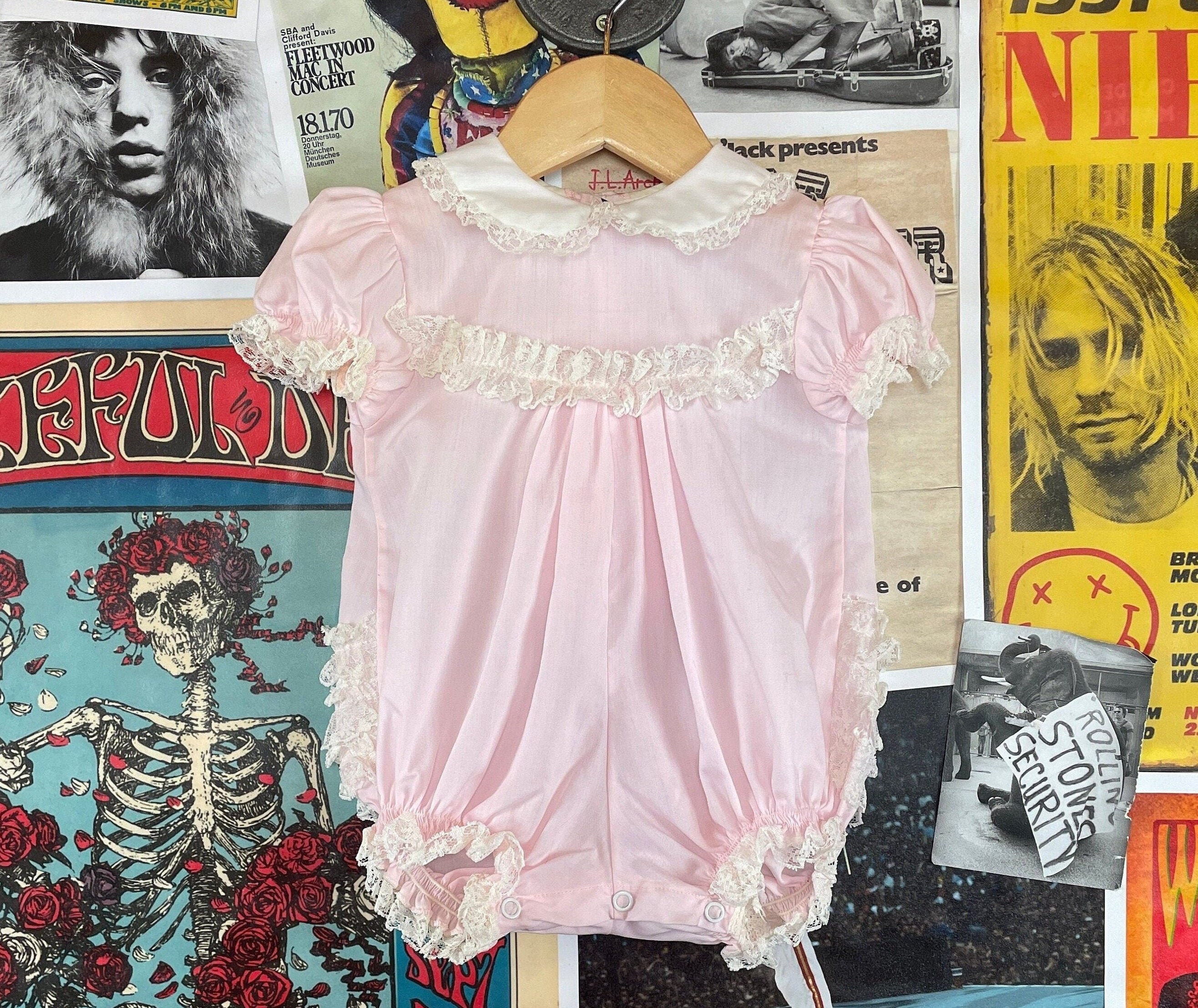 Vintage 80s Pink Baby Clothes - Etsy