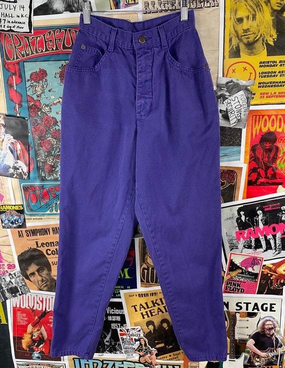 Vintage Junior Girls Kids 90s Purple High Rise Ta… - image 10