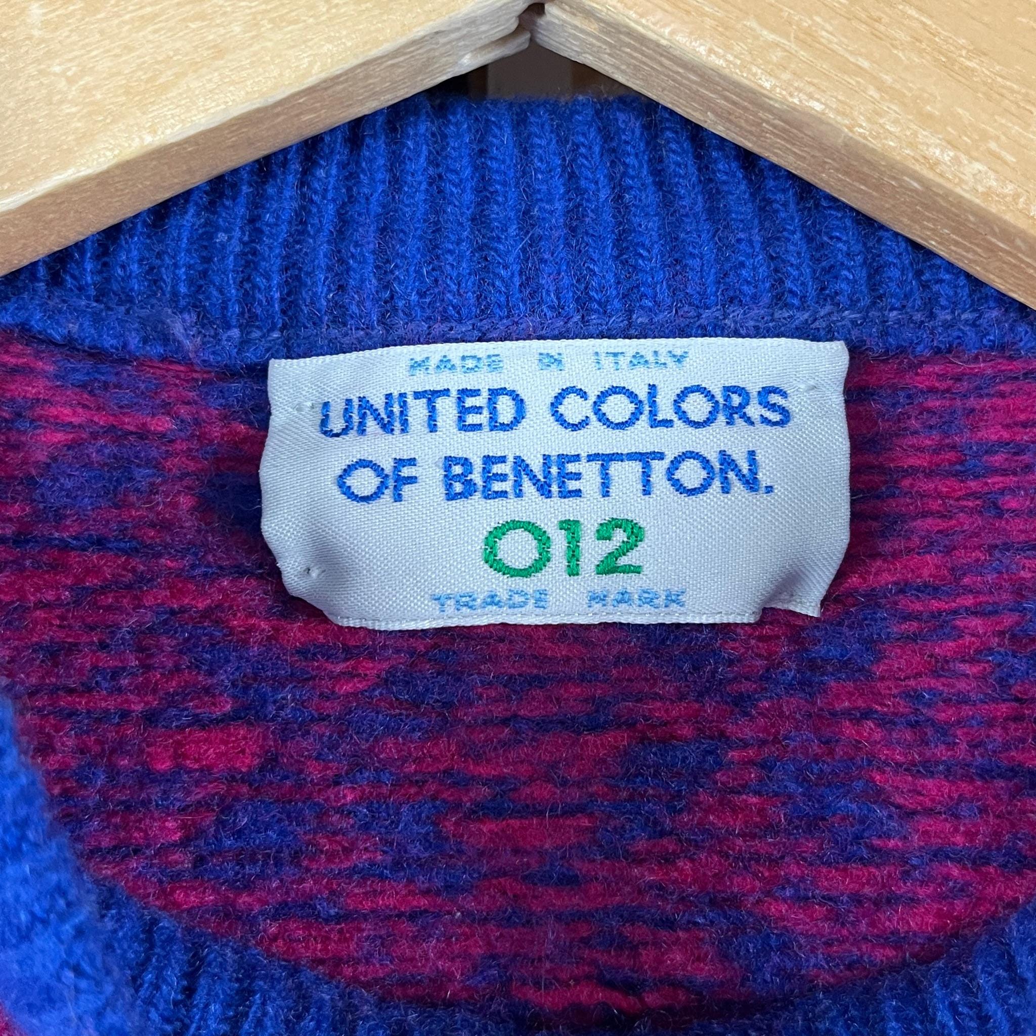 Vintage Kids 80s-90s Colorful United Colors of Benetton Italy Wool