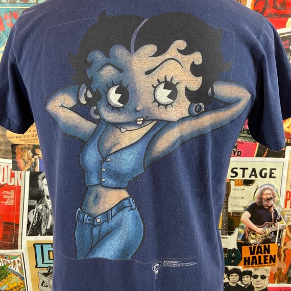 Vintage 90s Blue Sexy Betty Boop Boop Wear Tommy … - image 7