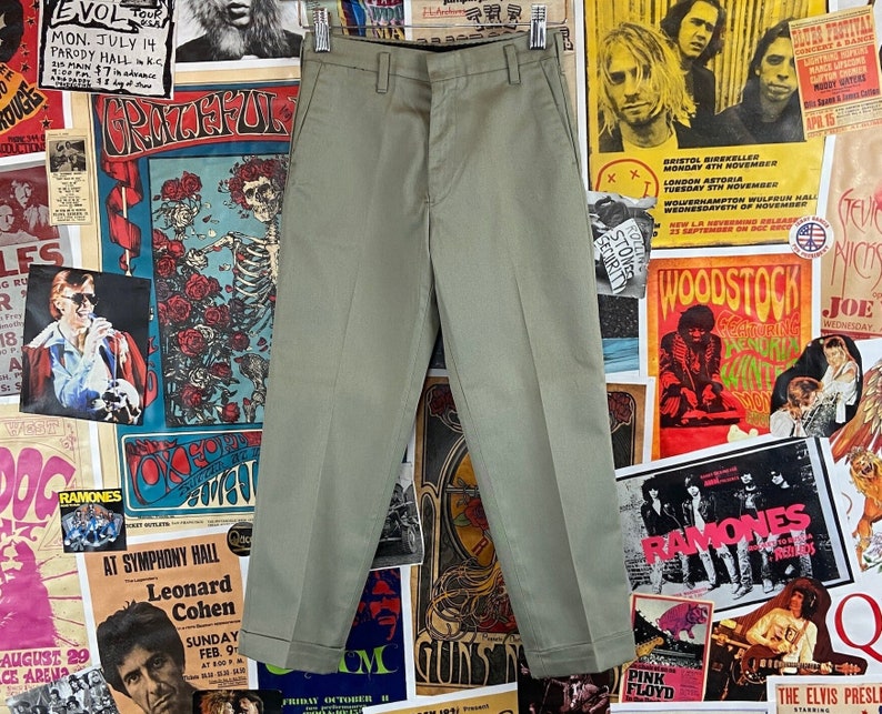 Vintage Kids Boys 60s-70s Gray Mr. Dee Cee Trads Trousers 6X-7 Tall, Retro Boys Plain Preppy Mod Dress Pants Deadstock Back to School image 1