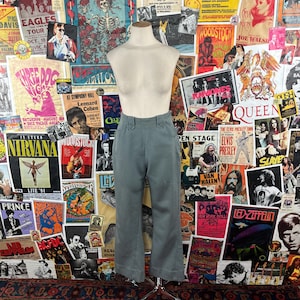 Vintage Women&#39;s 40s-50s Gray H Bar C Ranchwear Wool Gabardine High Rise Western Trouser Pants 25x27 Rockabilly Keystone Cowgirl Style