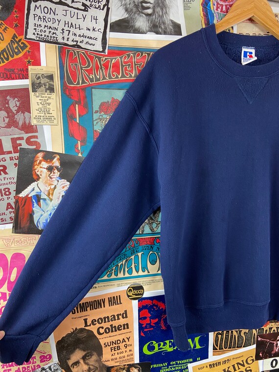 Vintage 1980s-90s Plain Navy Blue 