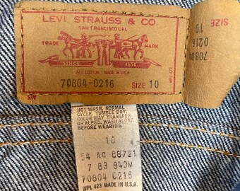 Vintage Kids 1970s-80s Dark Wash Levi 