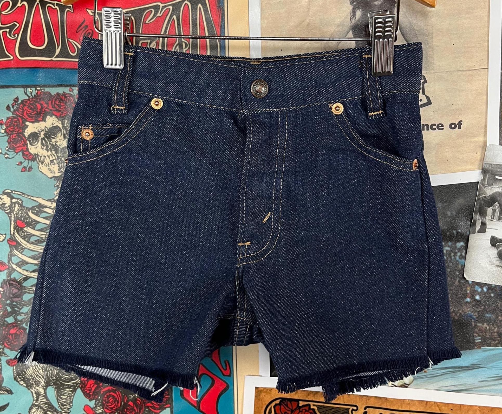 Vintage Kids 70s-80s Blue Indigo Dark Wash Levis Orange Tab Denim