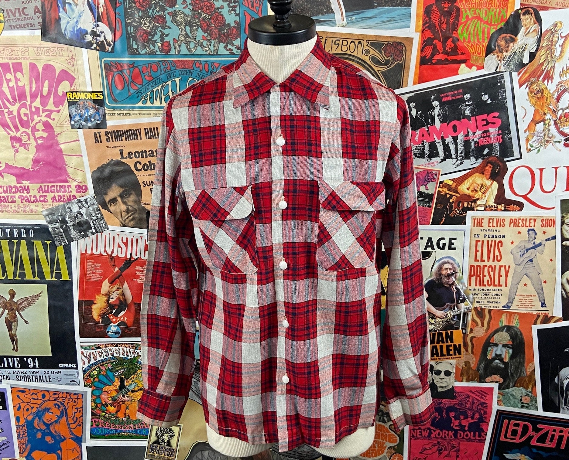 50s Plaid Shirt - Etsy
