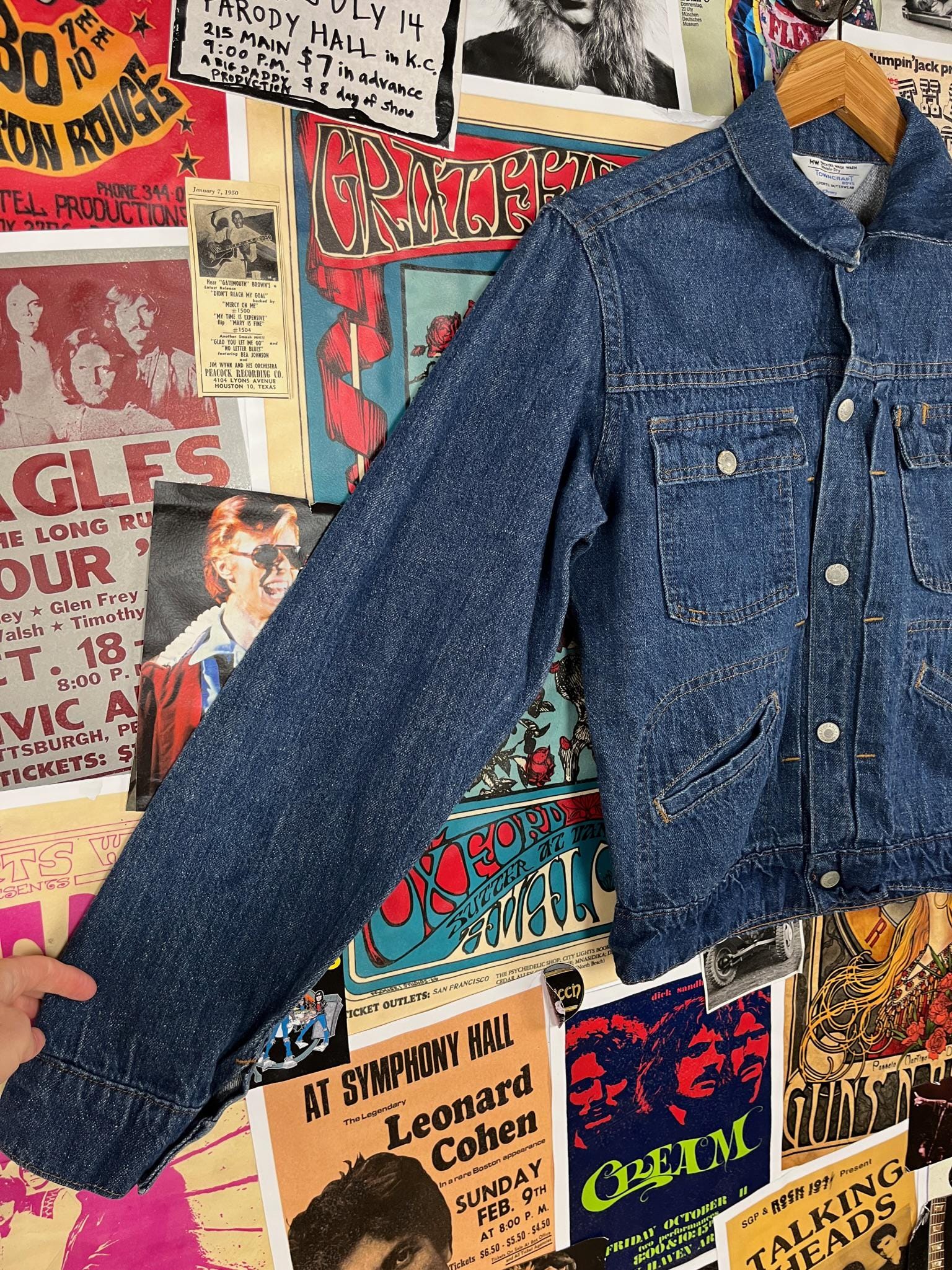 Vintage Kids 70s Blue Denim Four Pocket Jcpenney Towncraft Denim 