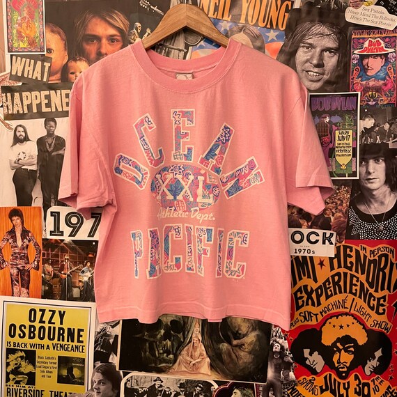 Vintage 1990s Cropped Pink OP Ocean Pacific "Athle