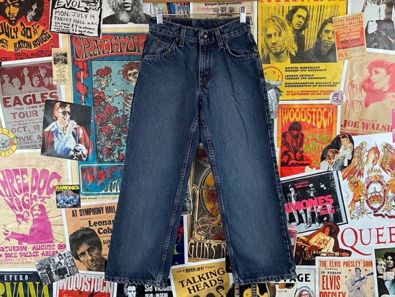 Kids 90s Dark Wash Levi's 565 Wide Leg Denim Jeans 90s - Etsy