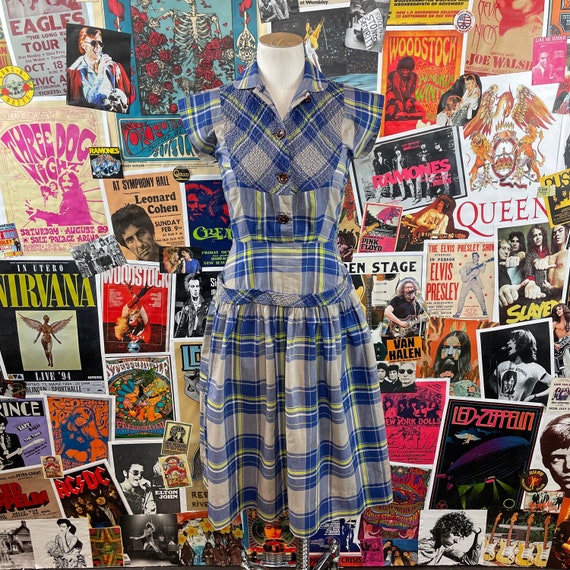 Blue shirtwaist dress hotsell