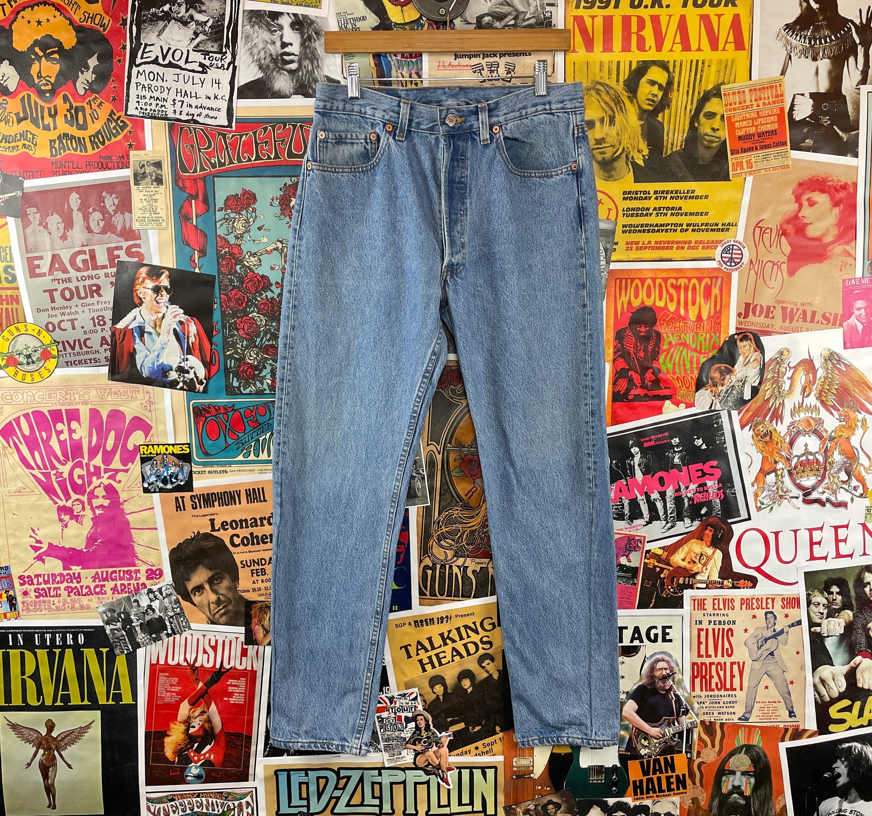 90s Vintage Medium Wash Levi's 501s 31/32 Waist USA - Etsy Hong Kong