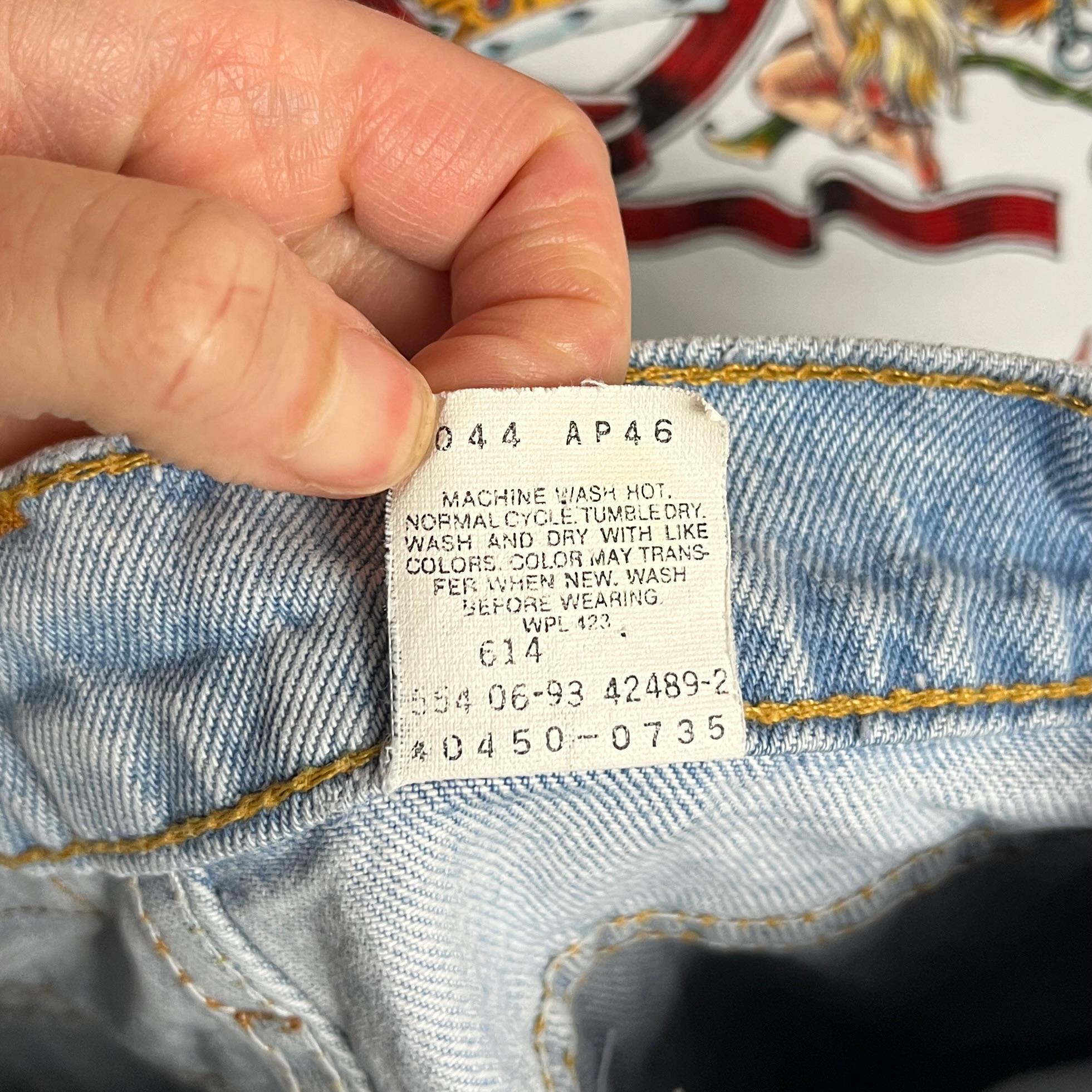Vintage Kids 90s Light Wash Levi's 554 Orange Tab Denim Jeans Size