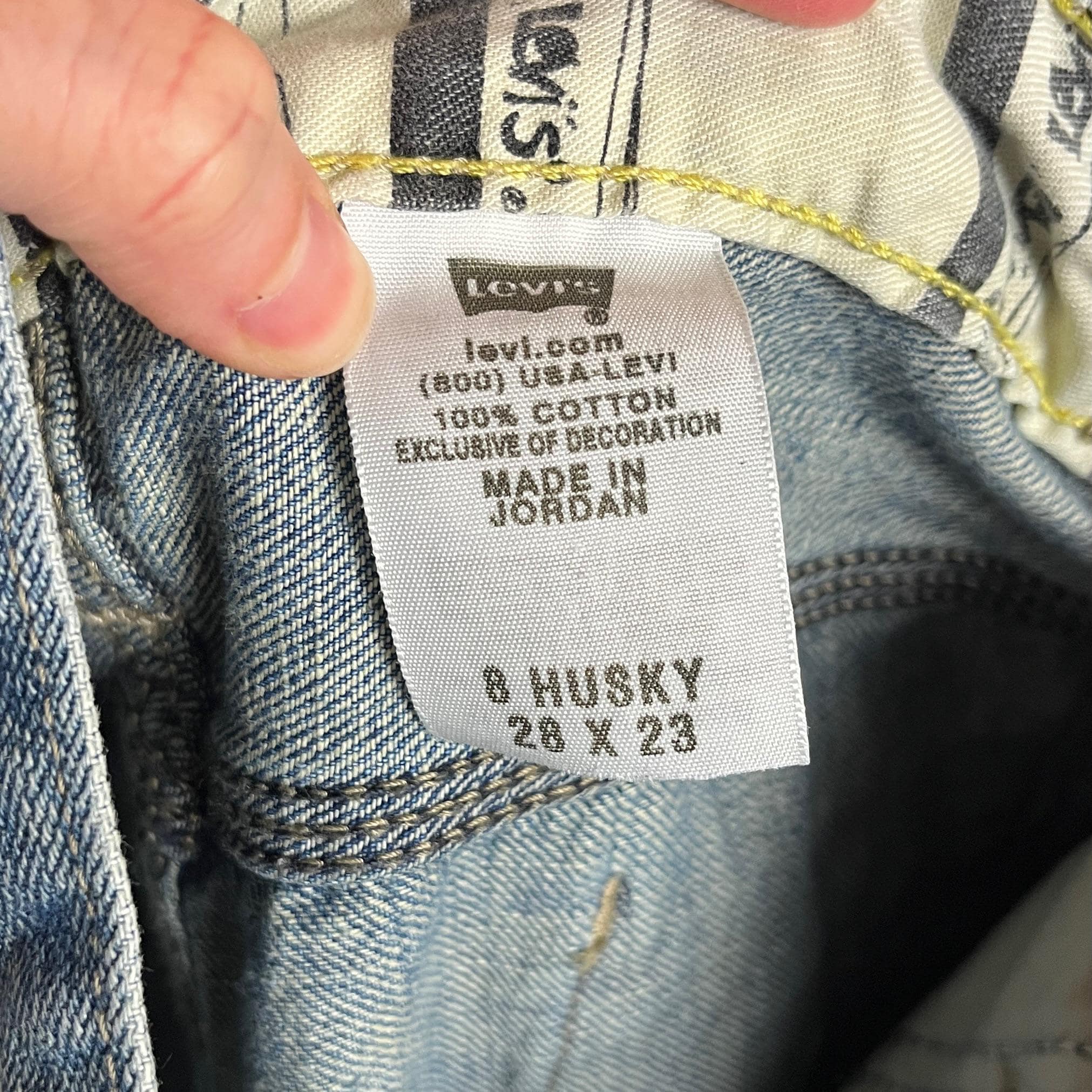Vintage Kids 90s-2000s Y2ks Faded Blue Levi's Cargo Pocket