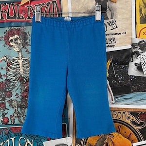 Pantaloni a zampa d'elefante Carter's Flares vintage per bambini, anni '60-'70, blu cobalto, con elastico in vita, 9-12 mesi, stile retrò USA Mod Hippie, per ragazzi e ragazze