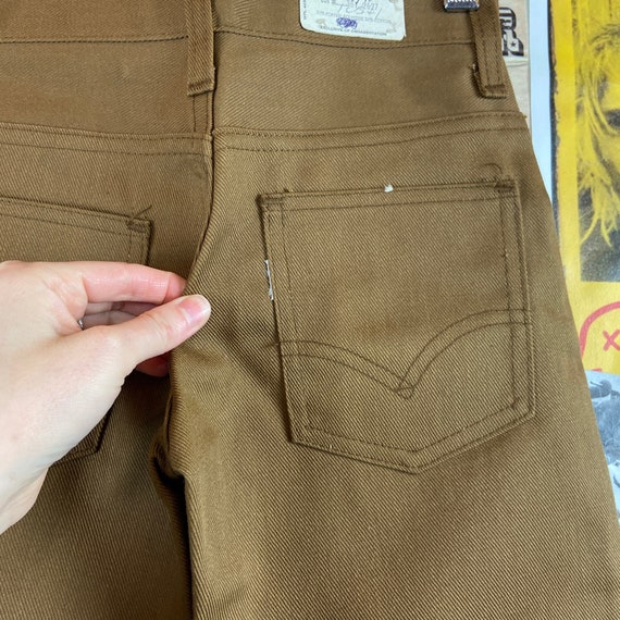 Vintage Kids Boys 70s Tan Brown Irregular Levi's … - image 6