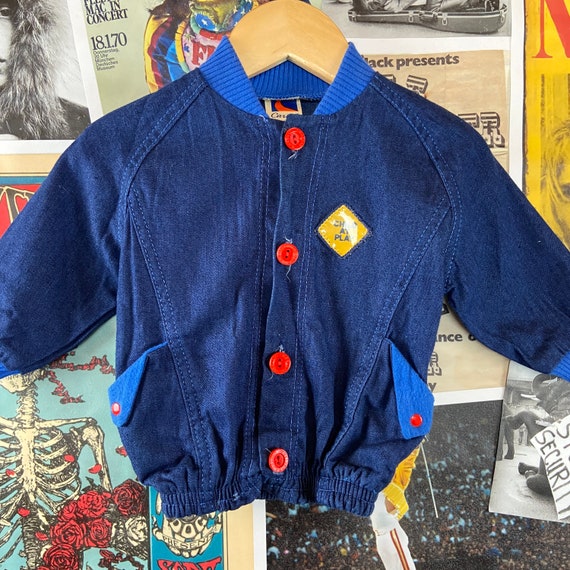 Vintage Baby Kids 80s Blue Primary Colors Carter'… - image 6