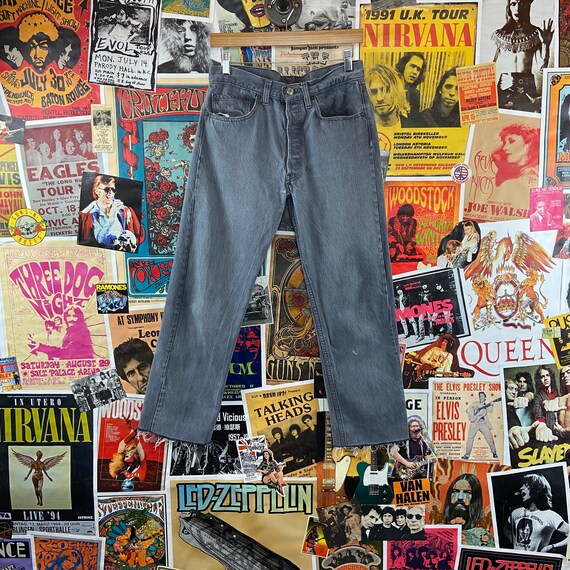 Vintage Women's 1980s Grey Levi Strauss 501 29W Chopped | Etsy