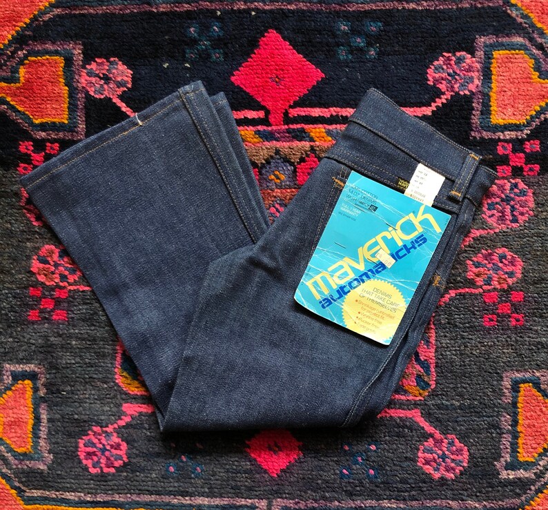 Vintage Deadstock Kids 1970s Maverick SanforSet Bell Bottoms