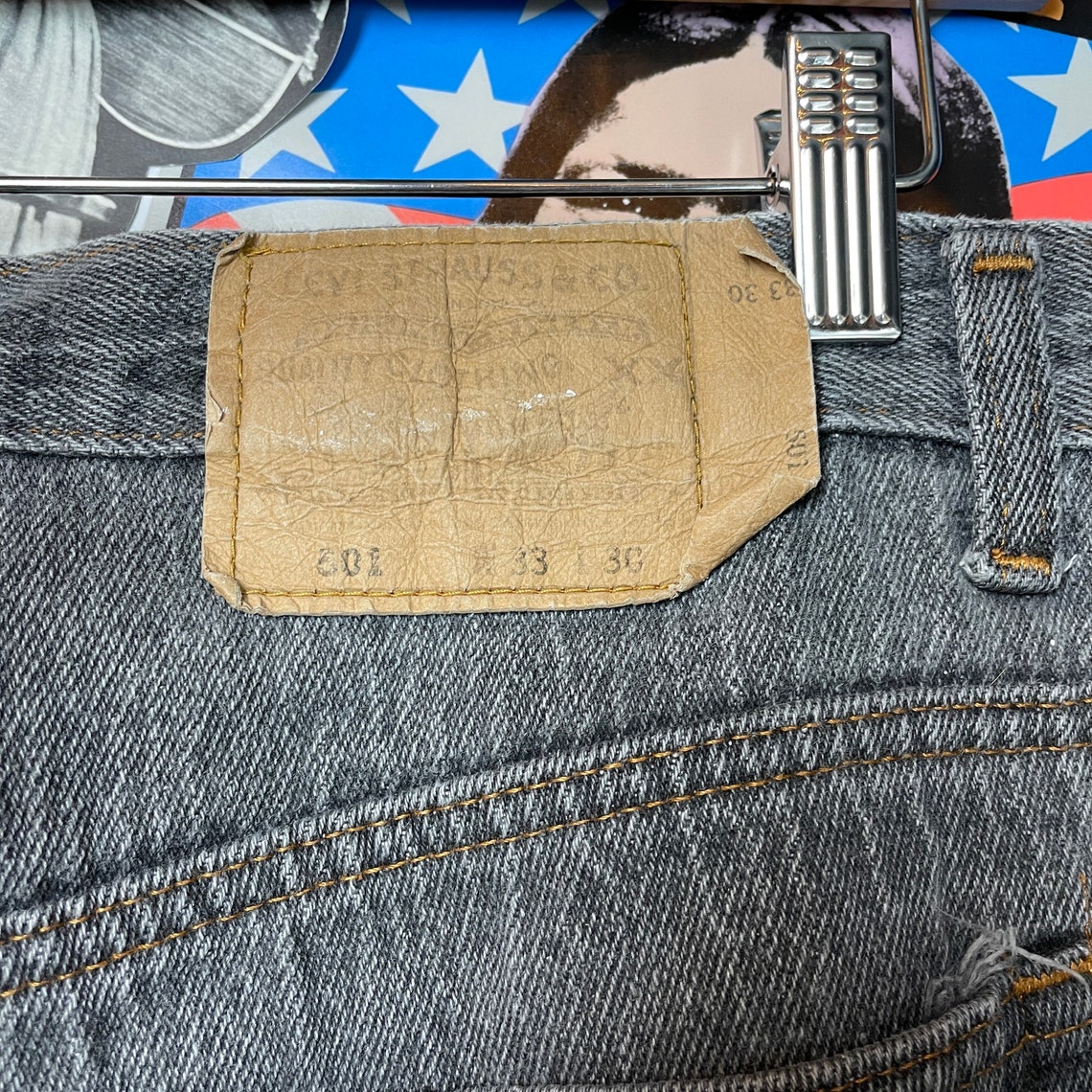 Vintage 1990s Grey Paint Splattered Levi 501s 32W Denim Jeans | Etsy