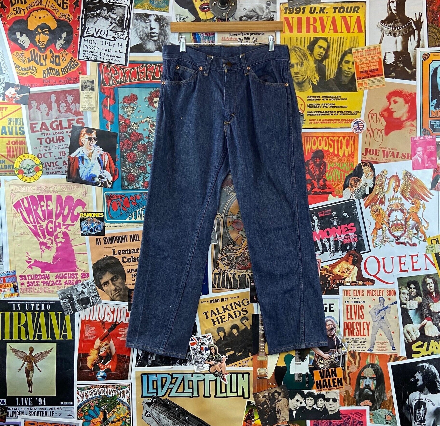 Vintage 1970s Dark Indigo Wash Sears 