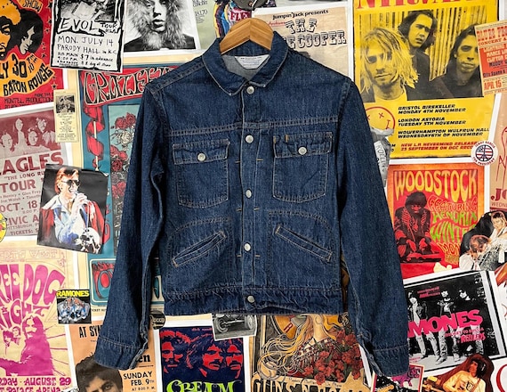 Vintage Kids 70s Blue Denim Four Pocket Jcpenney Towncraft Denim