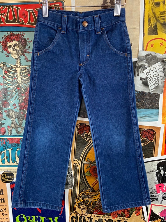 Vintage Toddler Kids 90s Blue Rustler Straight Le… - image 8