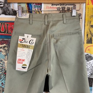 Vintage Kids Boys 60s-70s Gray Mr. Dee Cee Trads Trousers 6X-7 Tall, Retro Boys Plain Preppy Mod Dress Pants Deadstock Back to School image 8