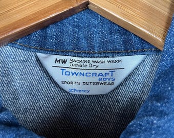 Vintage Kids 70s Blue Denim Four Pocket Jcpenney Towncraft Denim