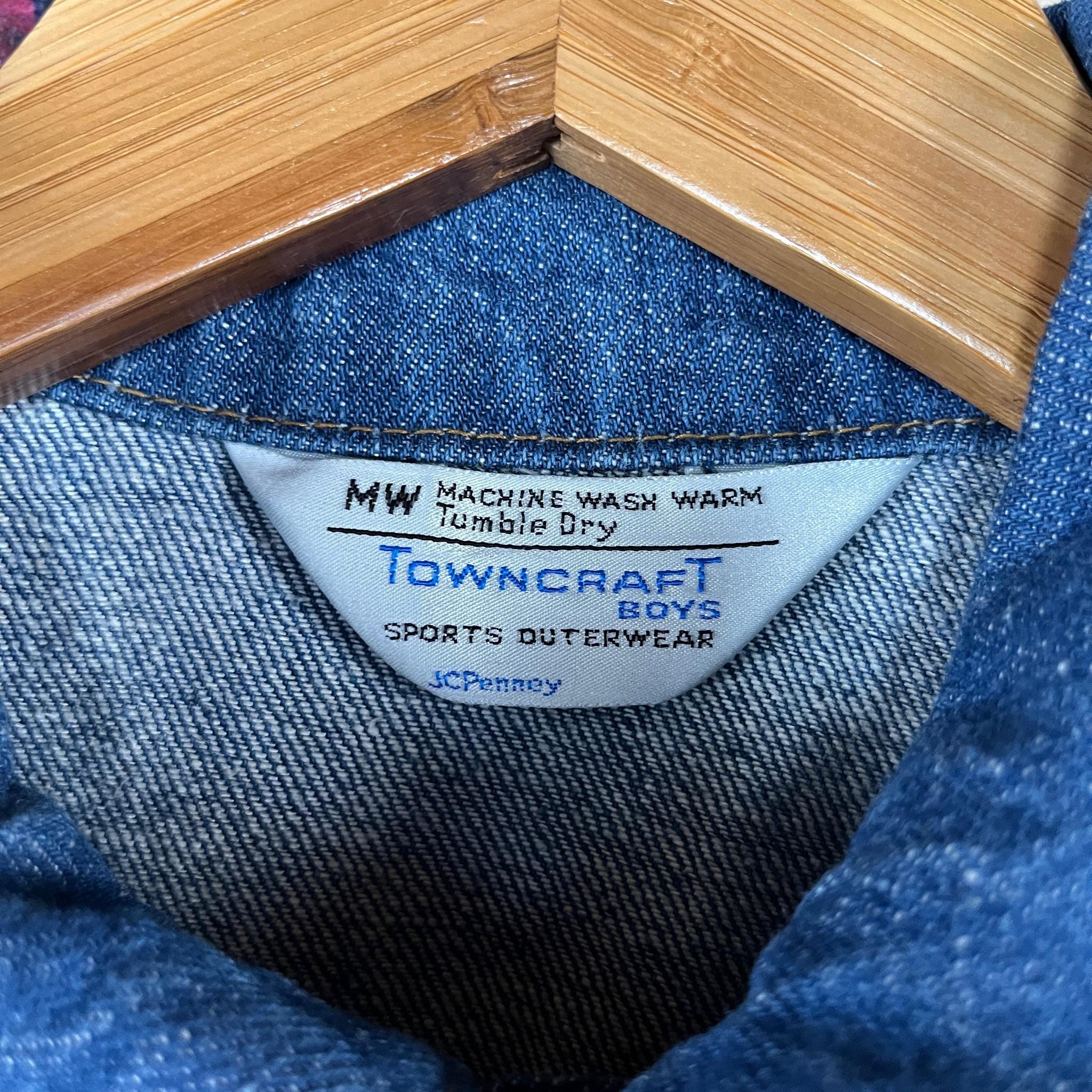 Vintage Kids 70s Blue Denim Four Pocket Jcpenney Towncraft Denim 