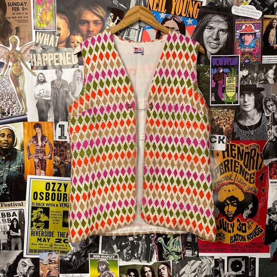 Vintage Women's 1960s Pykettes Diamond Print Knit