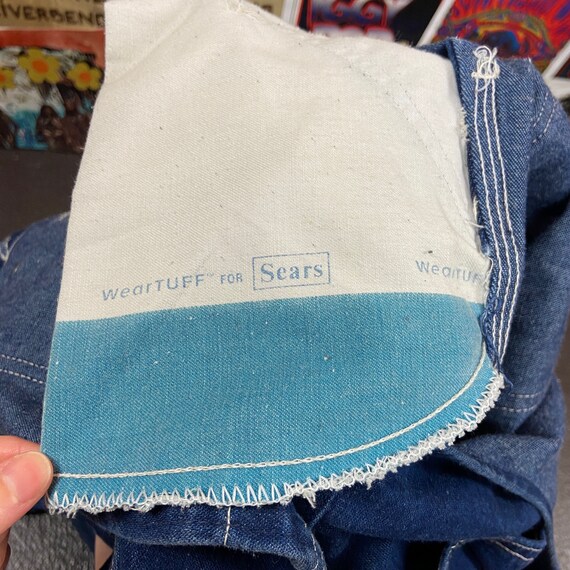 Mens Vintage 80s Dark Wash WearTuff for Sears Den… - image 9