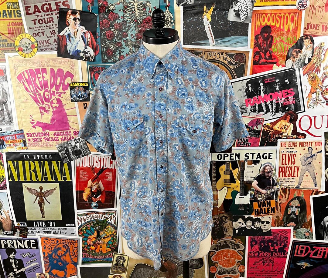 Chemise Wrangler Cowboy Cut Aztec – Homme, Taille 17.5/36 X-Long, Vintage USA