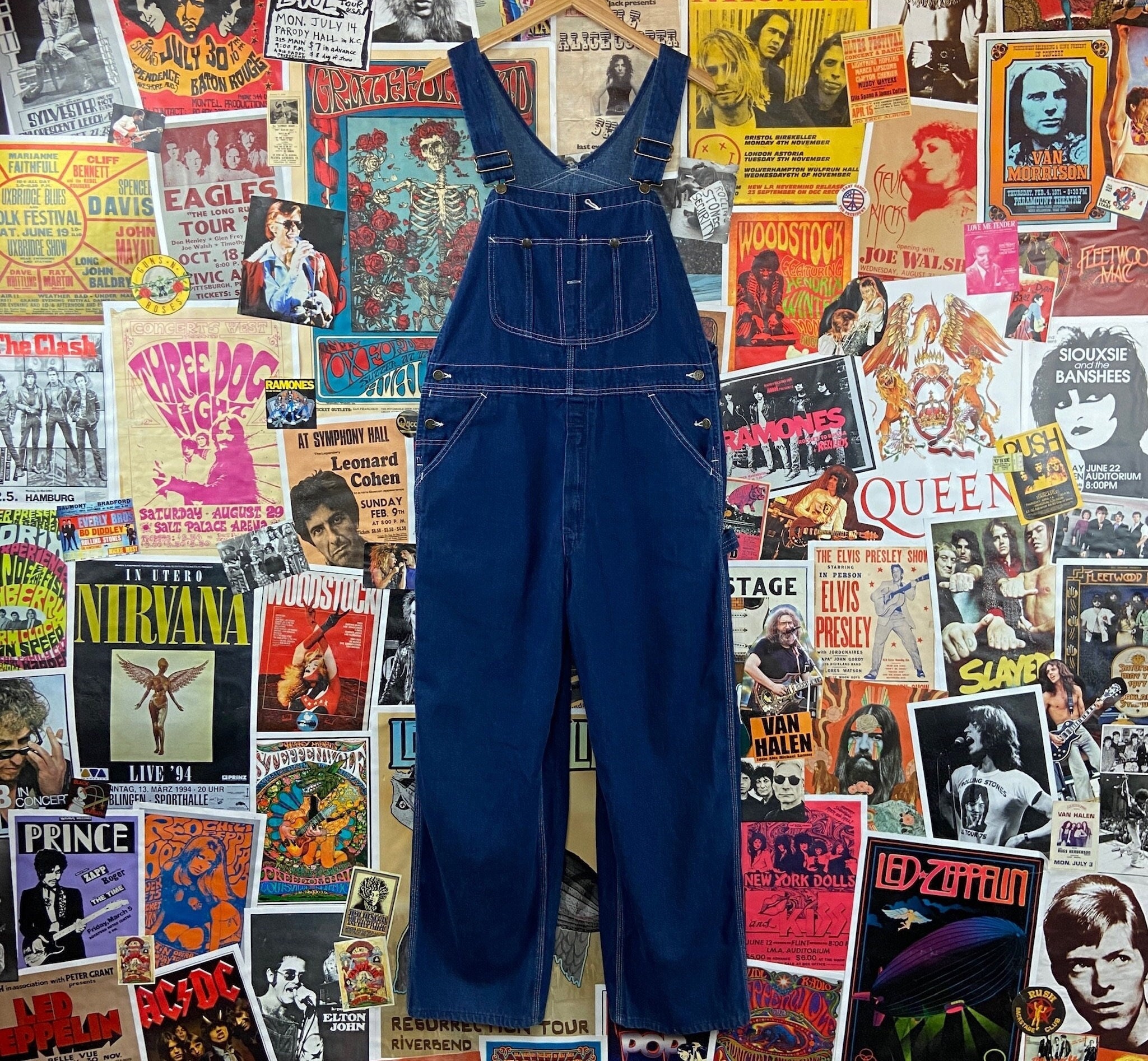 Mens Vintage 80s Dark Wash Weartuff for Sears Denim Bib Dungarees Overalls,  Workwear Overalls, Mens Denim Overalls Medium, Utility Workwear -   Israel