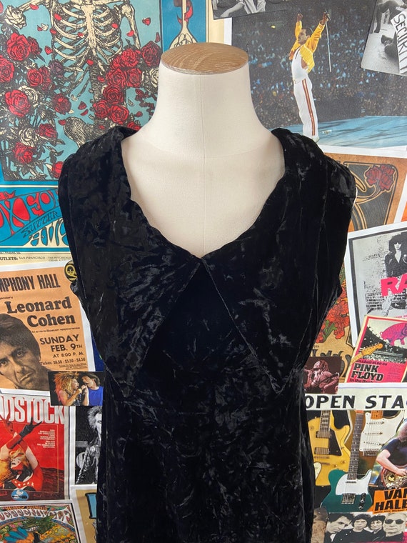 Vintage Women's 60s Black Velvet Mod Doris Moore … - image 3