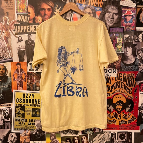 Vintage 1970s Yellow Libra Zodiac Astrology Novelt