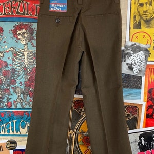 Vintage Kids Boys 1970s Brown Levi's STA-Prest Trousers Pants Size 5/6, Retro Kids Levis USA Slacks, 70s Kids USA Deadstock Clothing image 5