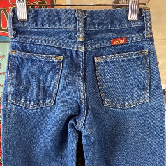 Vintage Kids 90s Blue Faded Medium Wash Rustler B… - image 6