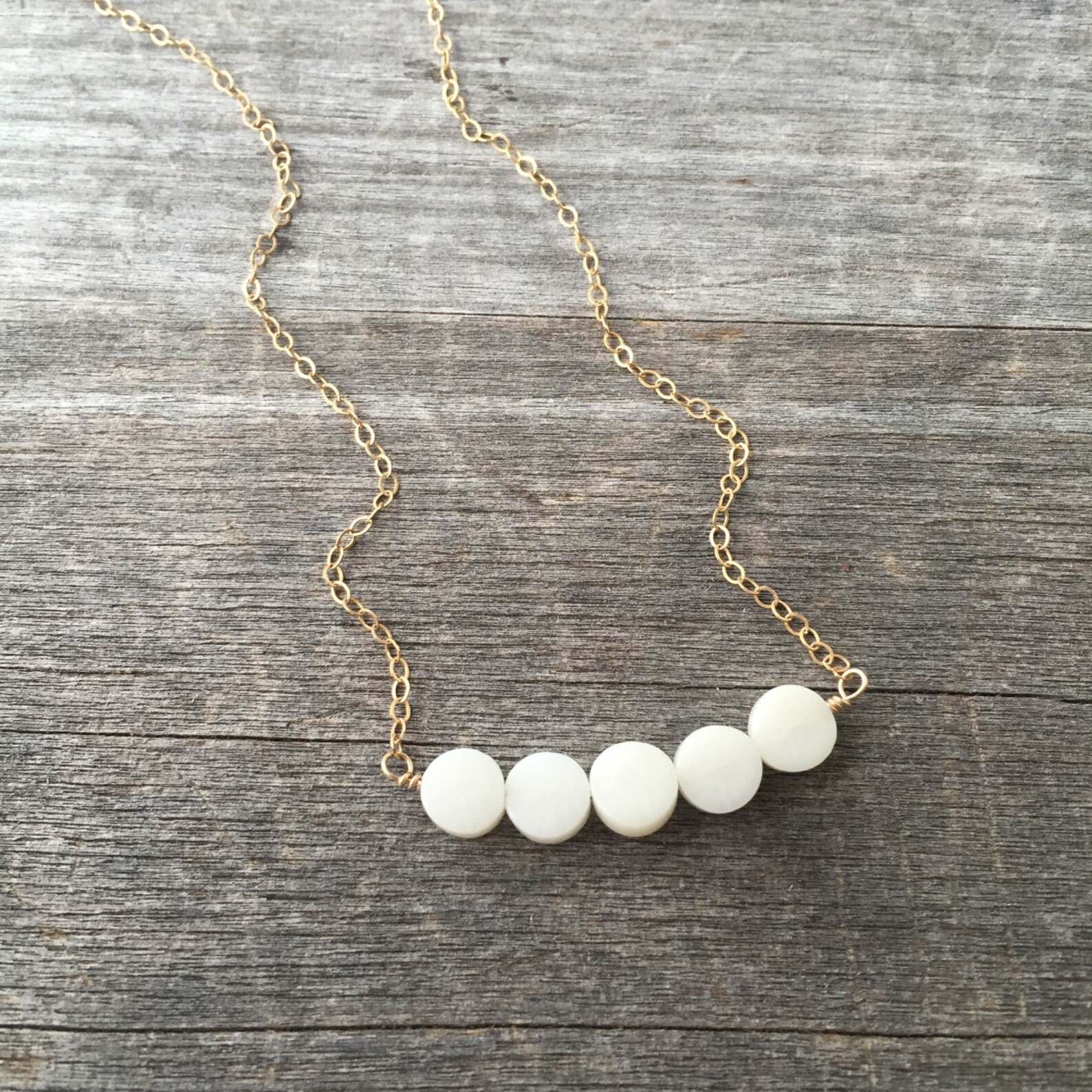 White Coral Bead Necklace Round Coral Necklace Coral Etsy
