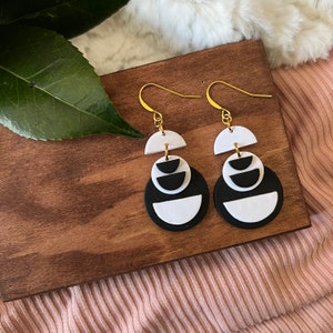 The S O L S T I C E Collection - Clay Earrings -Modern Earrings - Drop Earrings -Dangle Earrings -Gift for her - Floral Jewelry - Girl Gift