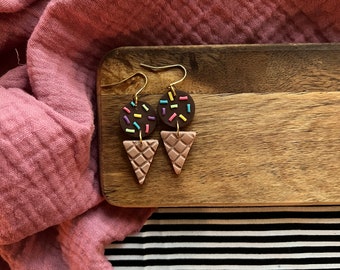 Summer Graffiti Collection - Ice Cream Earrings - Ice Cream Jewelry - Clay Earrings -Happy Jewelry - Colorful Earrings - Summer Earrings