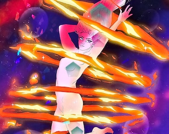 Sailor Mars HOLOGRAPHIC Transformation Print 8"x10"