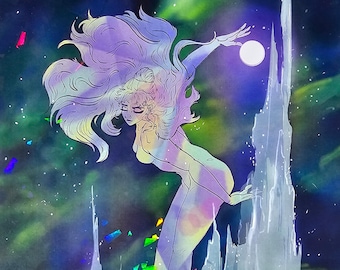 Sailor Pluto HOLOGRAPHIC Transformation Print 8"x10"