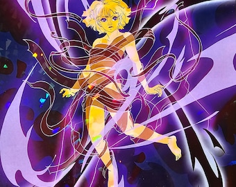 Sailor Saturn HOLOGRAPHIC Transformation Print 8"x10"