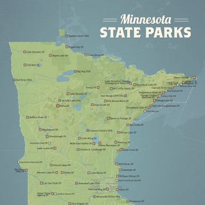 Minnesota State Parks Map 11x14 Print