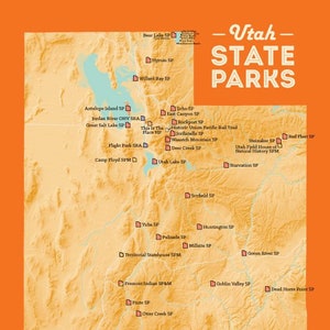 Utah State Parks Map 11x14 Print