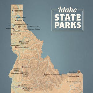 Idaho State Parks Map 11x14 Print